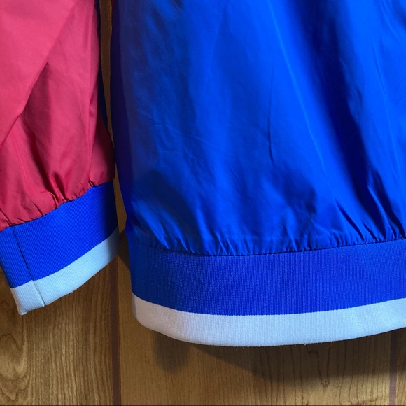 Vintage Curling Windbreaker Women’s S/P Bangdeng White Red & Blue Zip Up 90’s - Picture 9 of 10